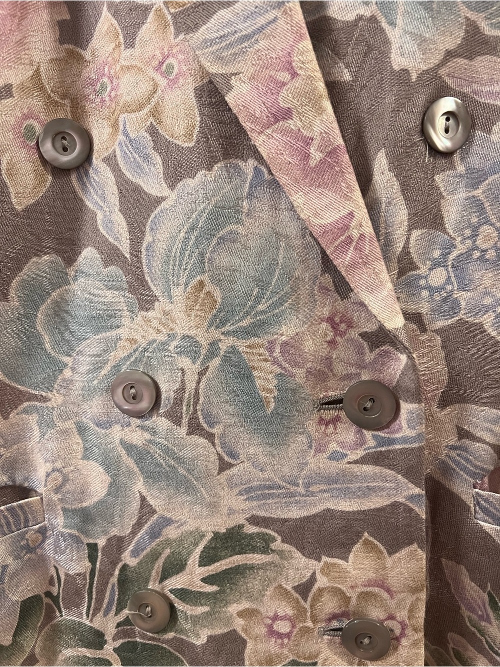 MAX MARA Vintage Linen Cotton Floral Skirt Suit Set Peony Garden - Picture 13 of 16